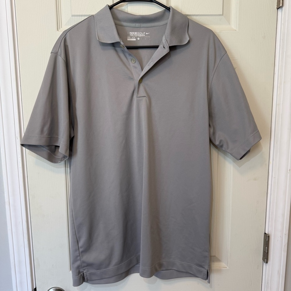 Nike Golf Dri-FIT Gray Performance Polo Shirt Men’s Medium